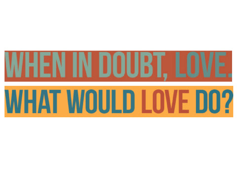 When in Doubt, Love  &  What Would Love Do?  2-magnet set